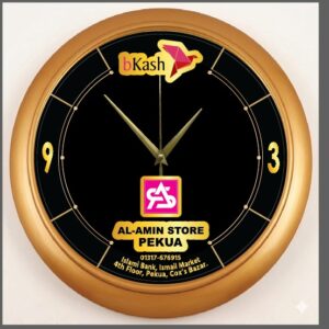 Hard Plastic Customized Wall Clock Branding (14 inch)