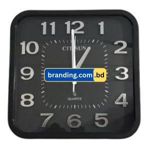 Customized Wall Clock 1515 Inch City Sun black