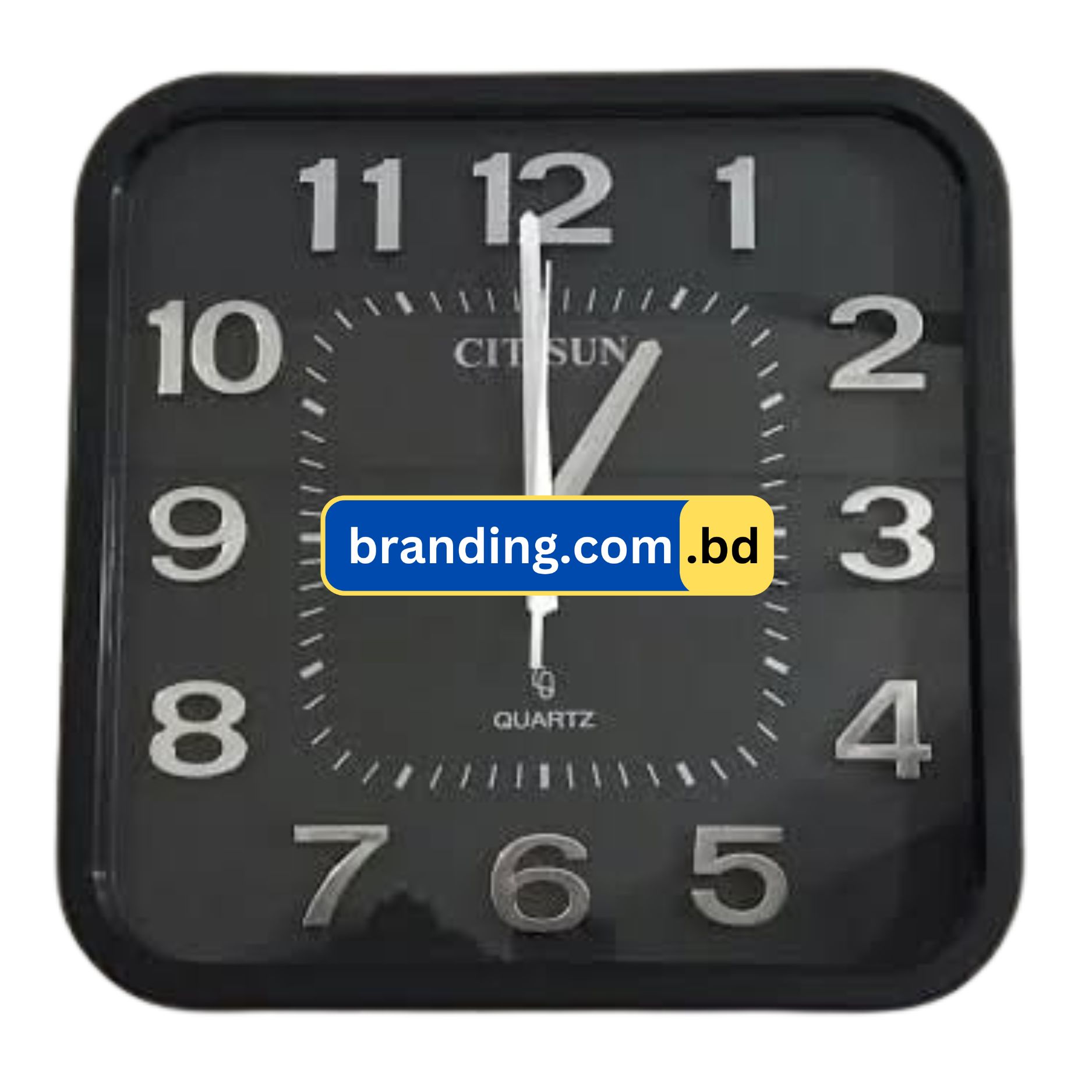 Customized Wall Clock 1515 Inch City Sun black