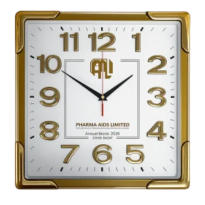 Customized Wall Clock (13 Inch Square) White