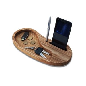 Wooden Desk Organizer With Phone Holder