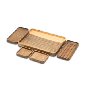5 in 1 Wooden Desk Organizer Set