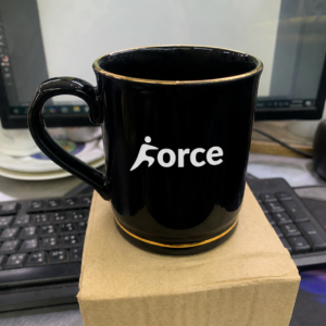 Branding Black Mug With Fire Print (Force Model)